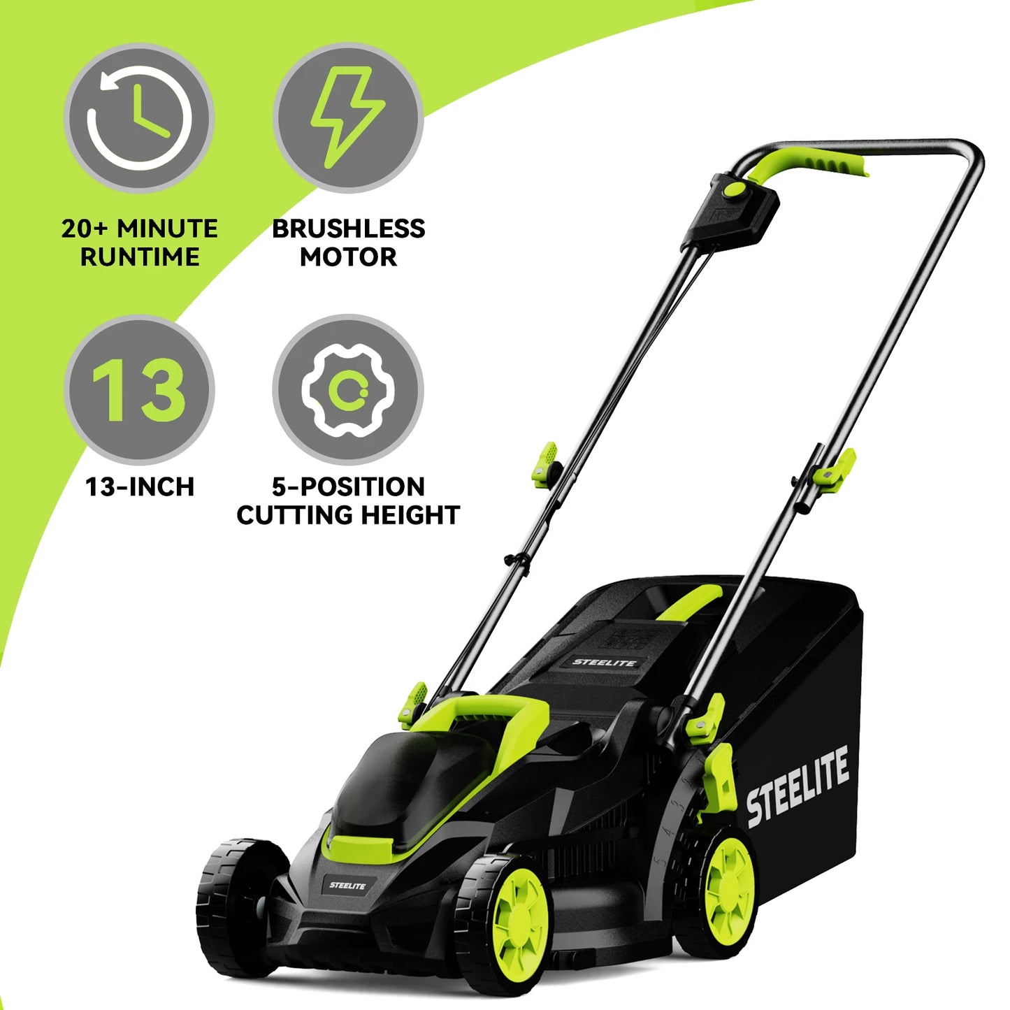 Deli Electric 2-In-1 Cordless Brushless Lawn Mower