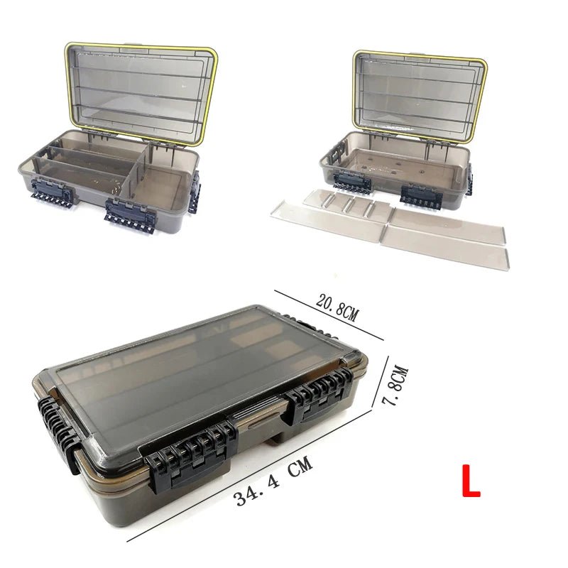 Waterproof Fishing Tackle Box Large Capacity Plastic Storage Case