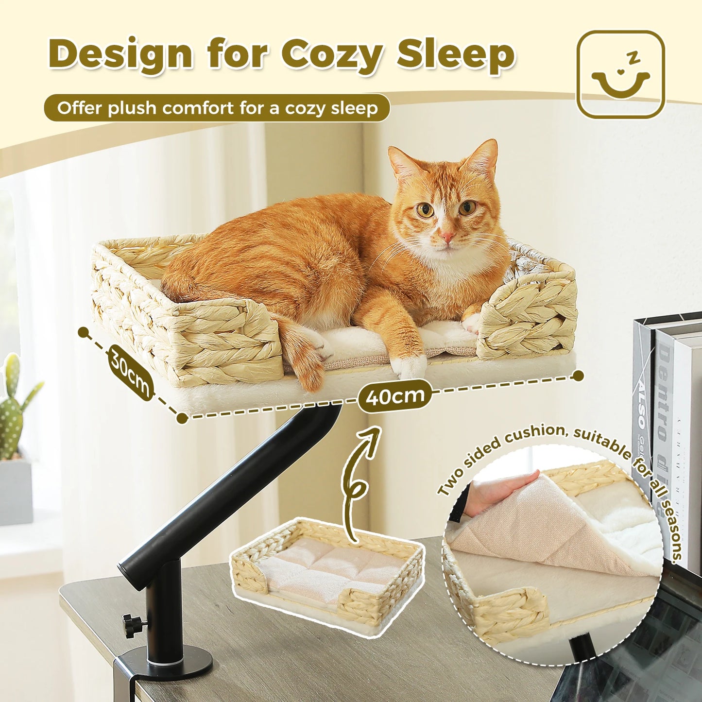 PAWZ Road Cat Desk Bed 360 Degree Rotating Indoor Stand