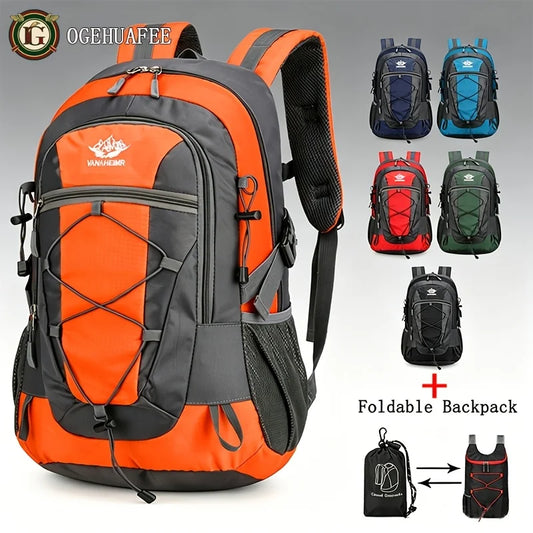 Outdoor Hiking Backpack, Unisex Multi-purpose Bag, Lightweight Travel Hiking Luggage Storage Pack, Compatible with Stabilizing Trekking Poles