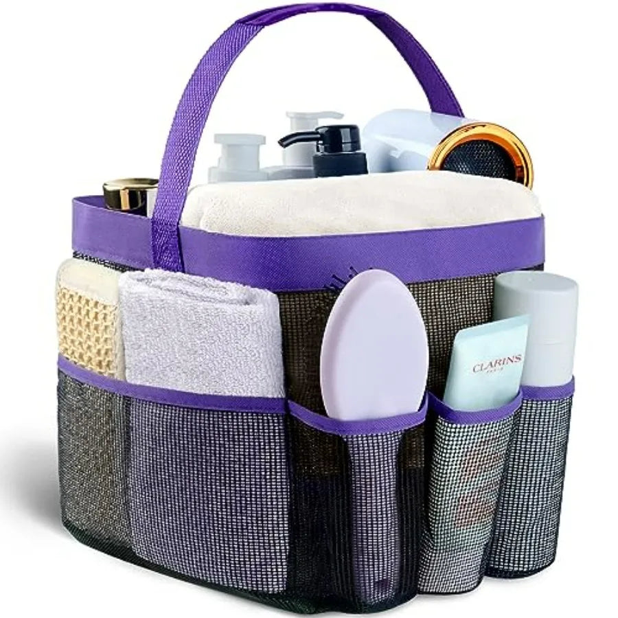 Mesh Shower Caddy Portable Dorm Organizer With 9 Pockets