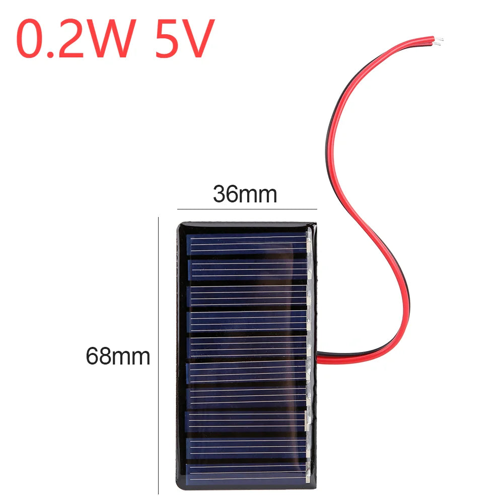 APWIKOGER Solar Panel 3W 5V Portable Charger Outdoor Use