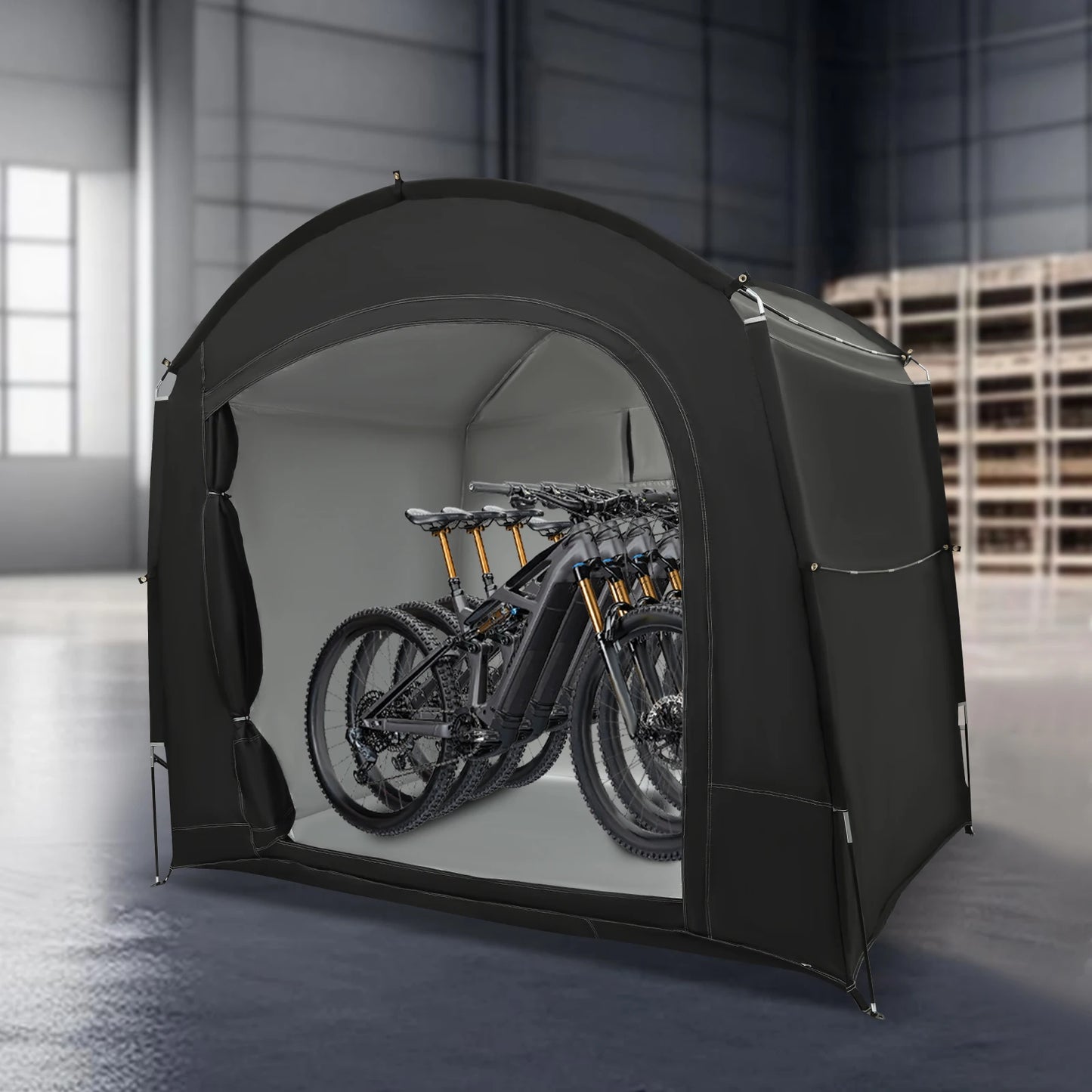 Portable Waterproof Bicycle Shelter Tent For One To Four Bikes