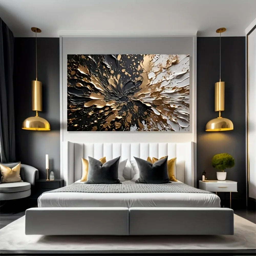 Modern Abstract Ink Splash Wall Mural for Interior Decor