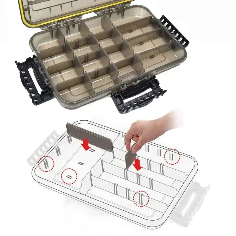 Waterproof Fishing Tackle Box Large Capacity Plastic Storage Case