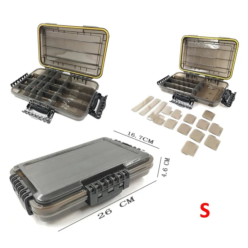 Waterproof Fishing Tackle Box Large Capacity Plastic Storage Case