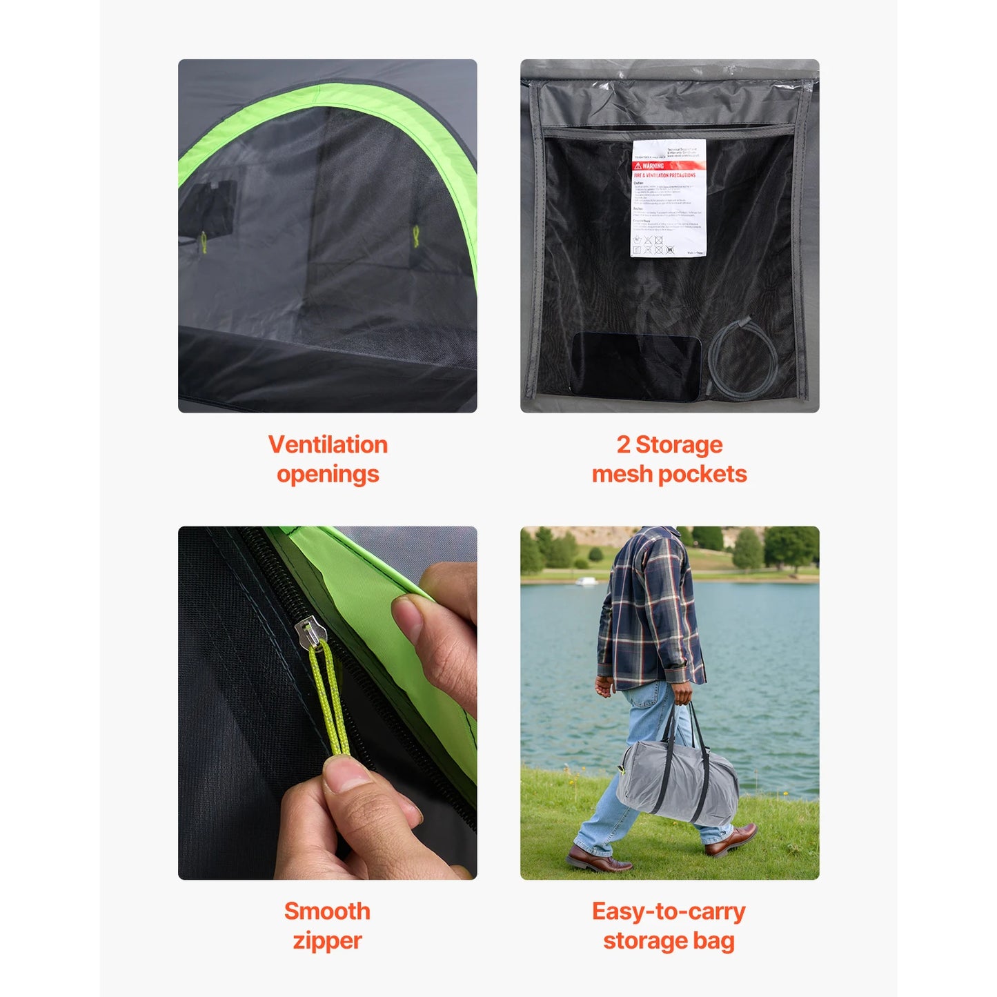 SucceBuy Pickup Truck Tent For Camping Waterproof PU2000