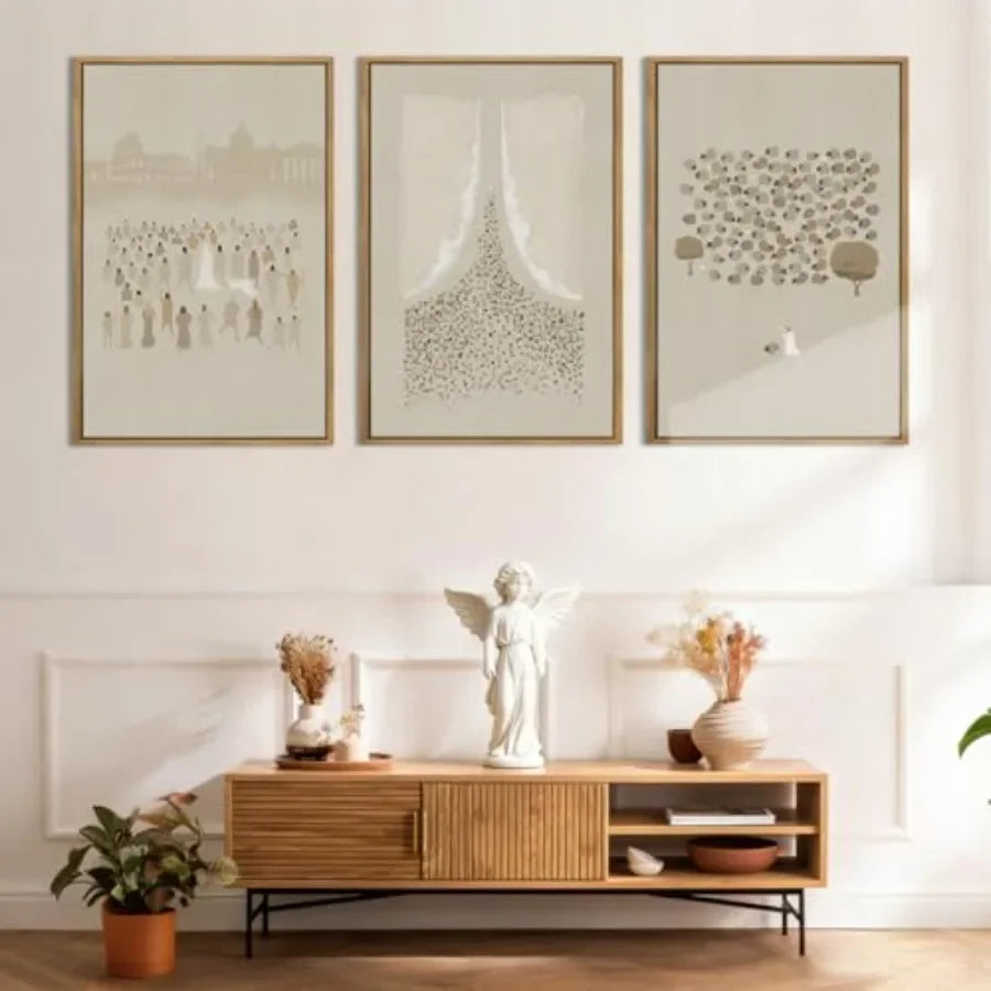Three Piece Jesus Wall Art Canvas Print Religious Decor