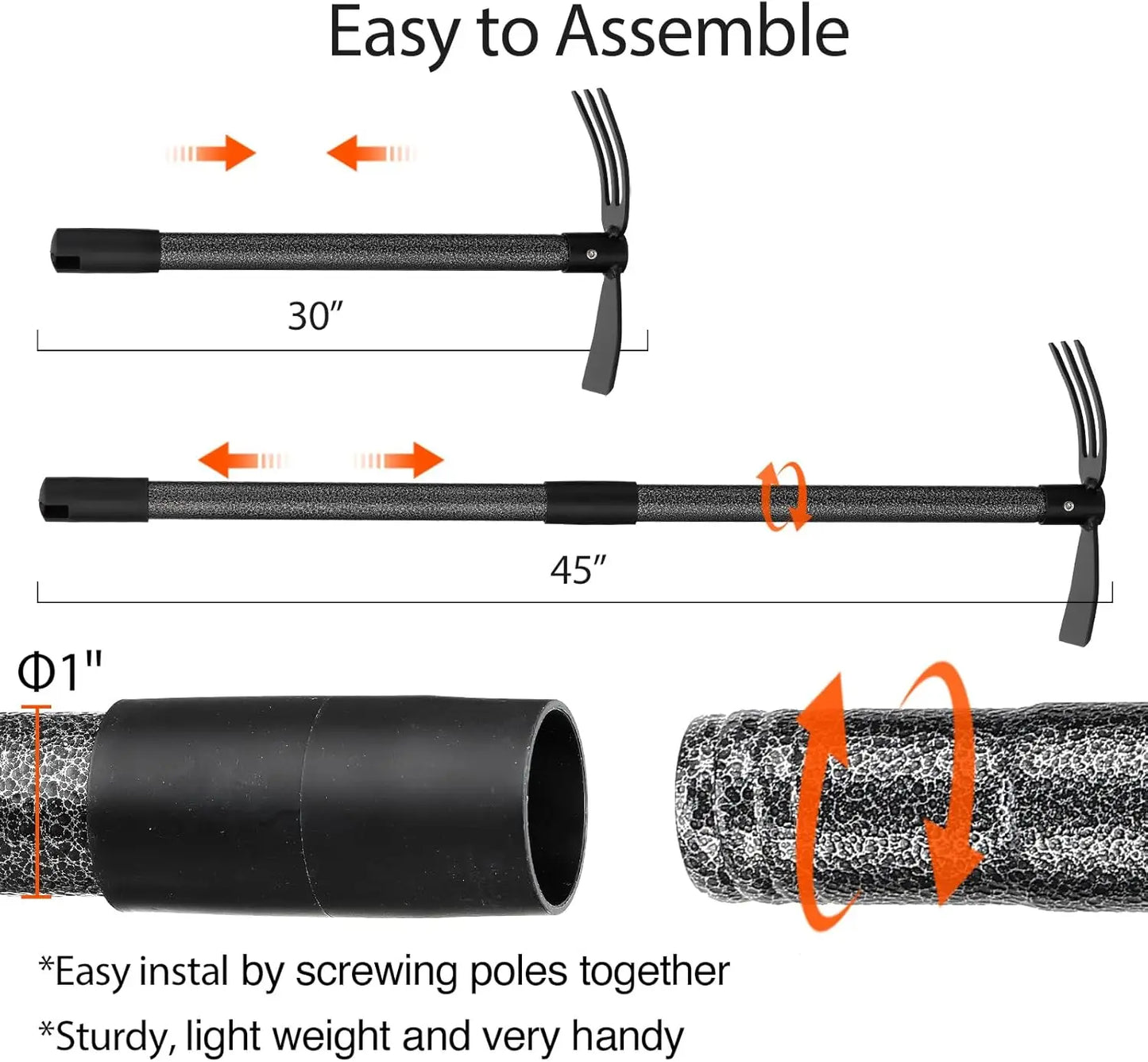 Heavy Duty Garden Hoe And Cultivator Two In One Tool