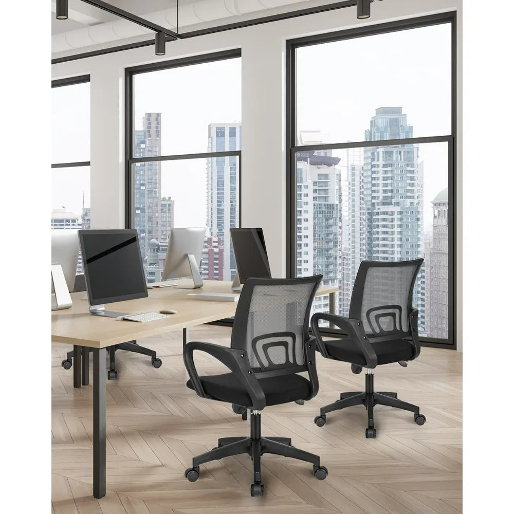 Mesh Gaming Office Chair With Lumbar Support And Adjustable Height