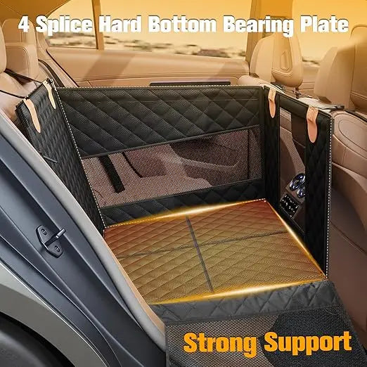 Dog Car Back Seat Extender With Mesh Windows Waterproof