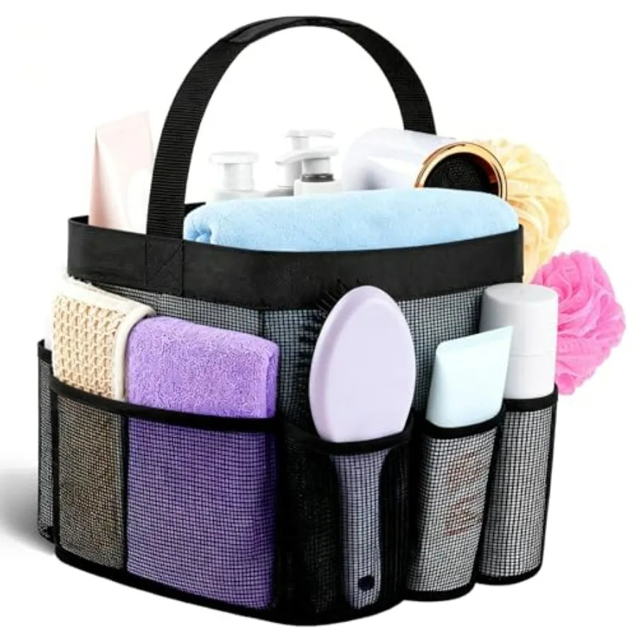 Mesh Shower Caddy Portable Dorm Organizer With 9 Pockets