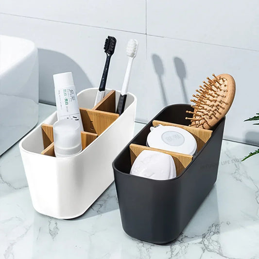 Bathroom Accessories Organizer Stand For Toothbrushes Razors Makeup Brushes