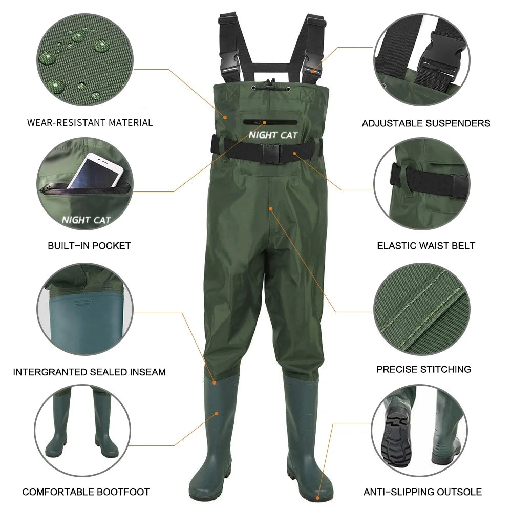Chest Waders For Men And Women Boots Waterproof fishing casting river creek stream float