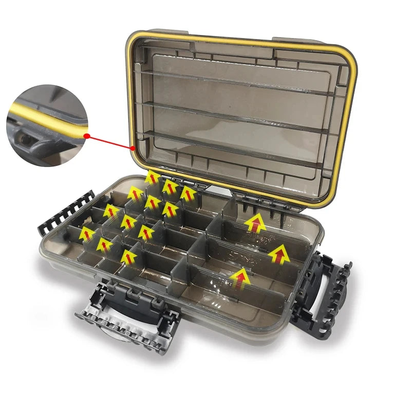 Waterproof Fishing Tackle Box Large Capacity Plastic Storage Case