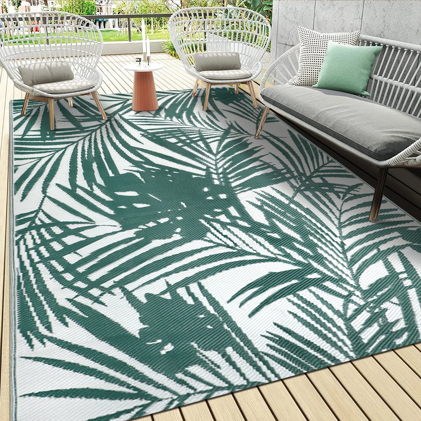 Outdoor Rugs Waterproof Reversible Outdoor Plastic Straw Rugs PatioIndoor Carpets RV Mat For Family Camp Picnic