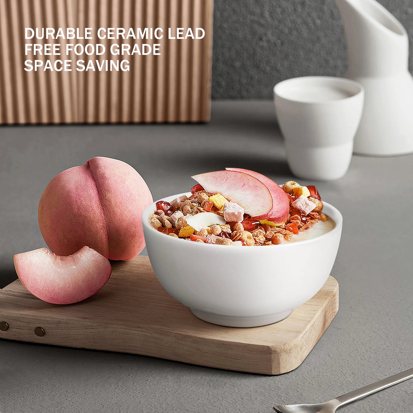 Porcelain Bowls Set 8 Pack Premium Microwave And Dishwasher Safe