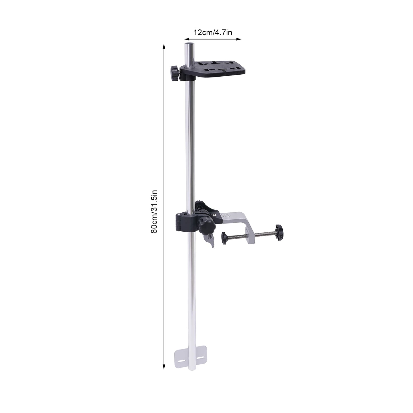 Fish Finder Mount, Portable Transducer Fish Finder Bracket 360 Adjustable Rotating, Bracket for Boat Canoes