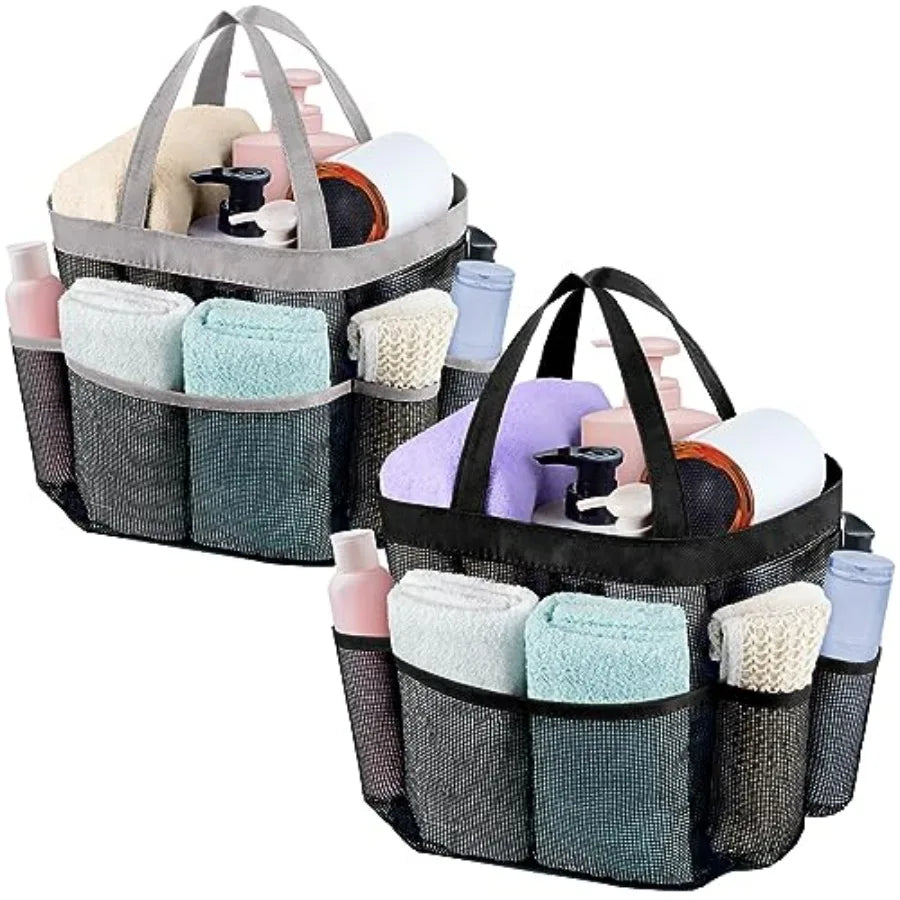 Mesh Shower Caddy Portable Dorm Organizer With 9 Pockets