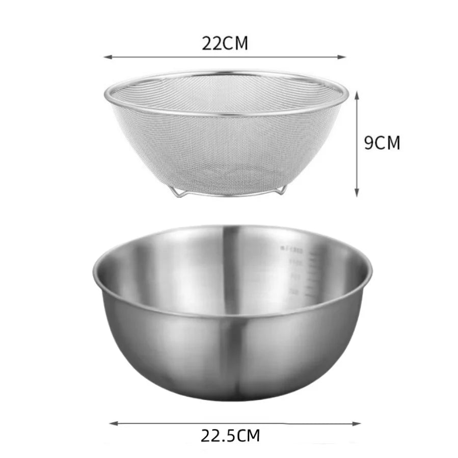 Stainless Steel Mixing Bowl With Scale