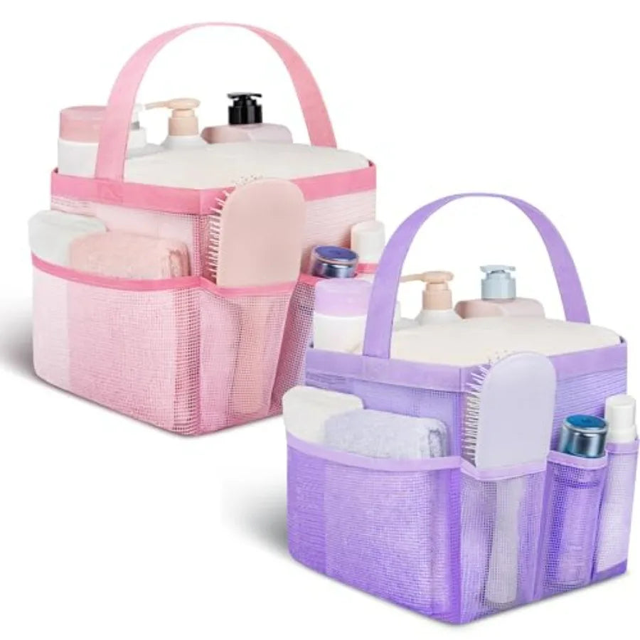 Mesh Shower Caddy Portable Dorm Organizer With 9 Pockets