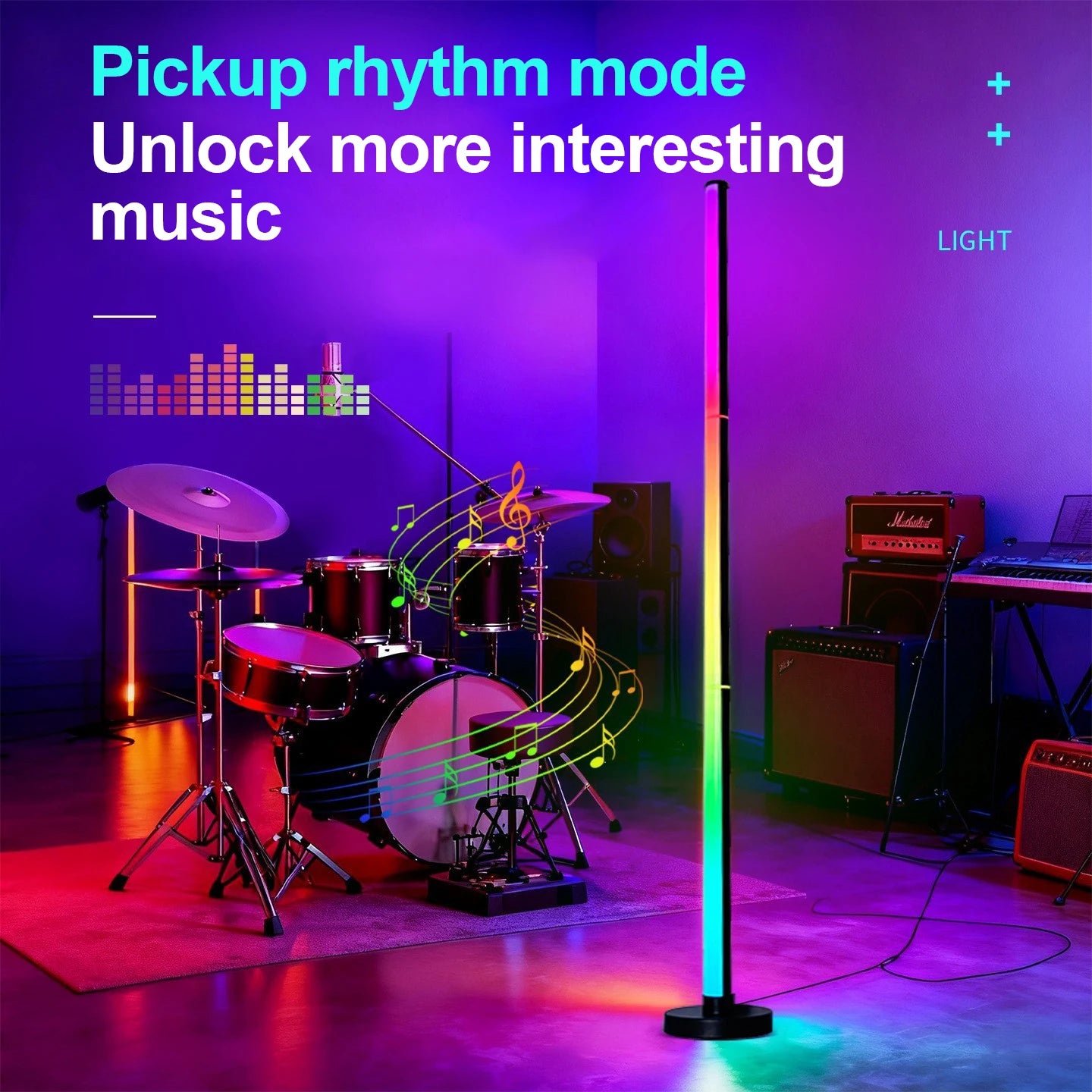 NOVEYEE LED Floor Lamp RGB Dream With Music Sync Light
