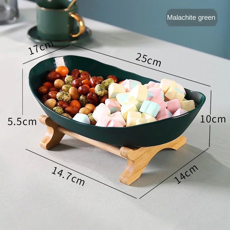 Three Layer Bamboo Fruit Bowl Tray for Kitchen and Living Room Decor