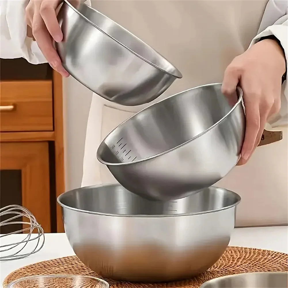 Stainless Steel Mixing Bowl With Scale