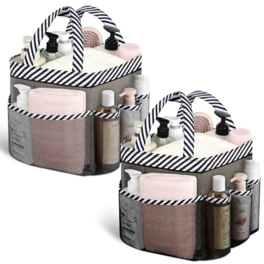 Mesh Shower Caddy Portable Dorm Organizer With 9 Pockets
