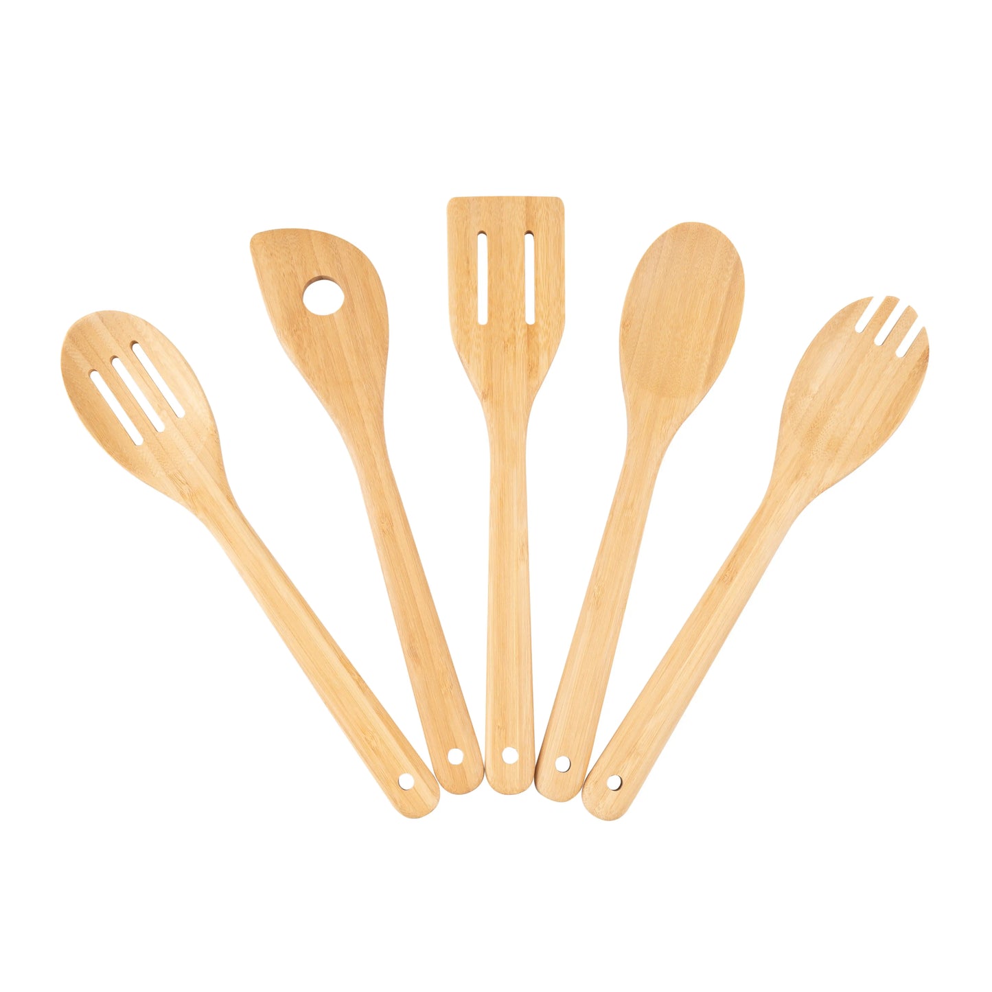 Bamboo Kitchen Utensil Set Five Piece Spoons For Cooking