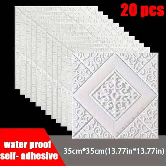 3D Ceiling Wallpaper Self Adhesive Wall Decor Foam Design Sticker