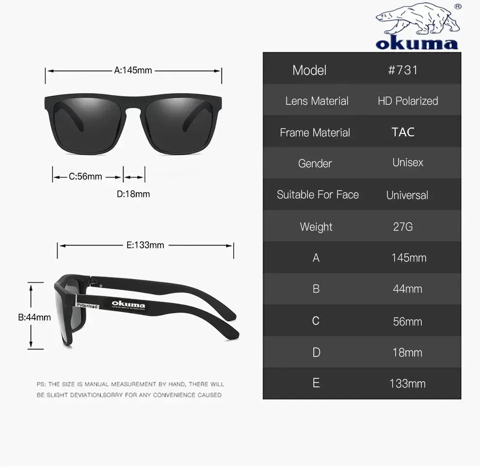 Okuma Polarized UV400 Sunglasses for Men and Women