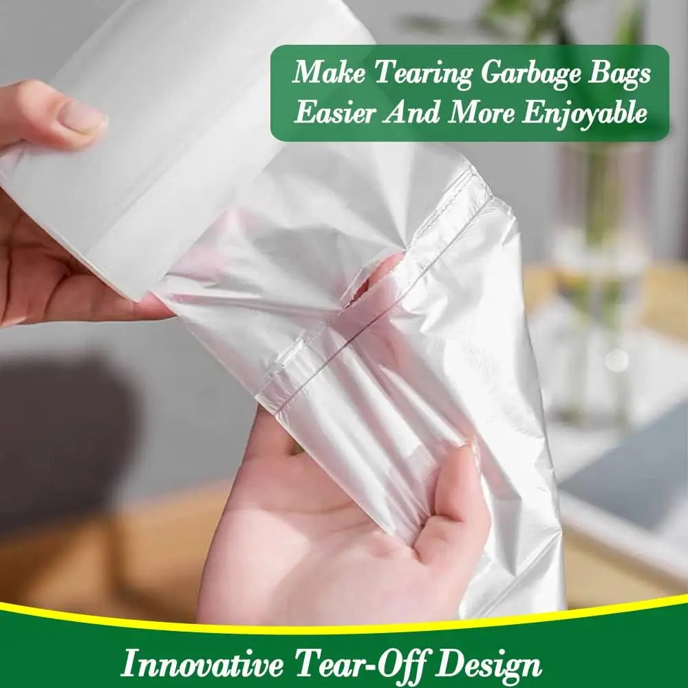 Small Clear Trash Bags Unscented Plastic for Home and Office