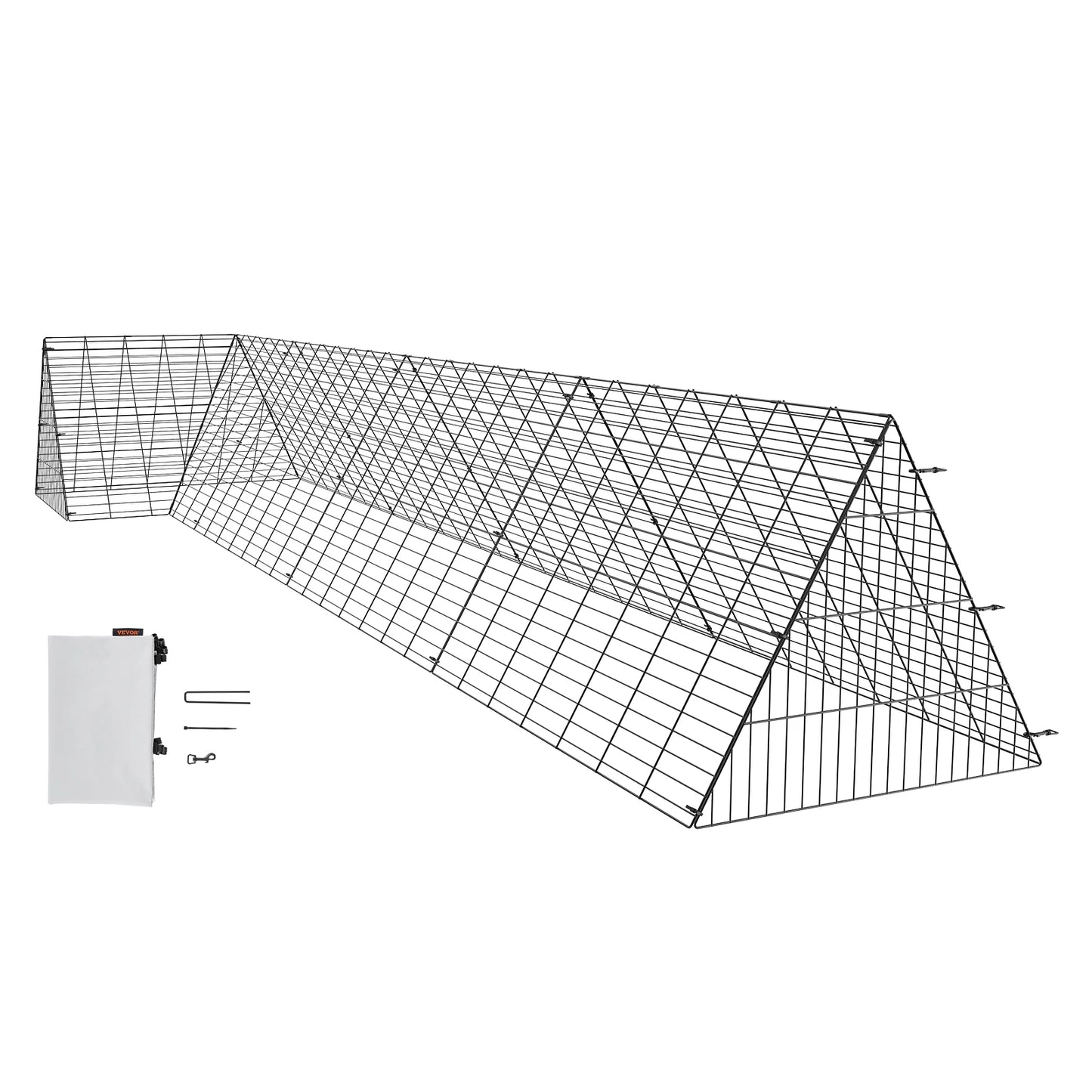 Chicken Tunnels 157.5 x 39.4 x 24.2 in for Yard Portable Chicken, rabbit, bunny, goose, duck, pet,for Outside Corner Frames
