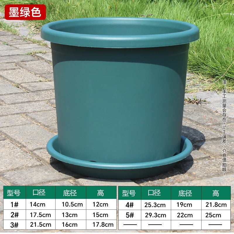 Flower Pot With Tray For Garden Balcony Plants