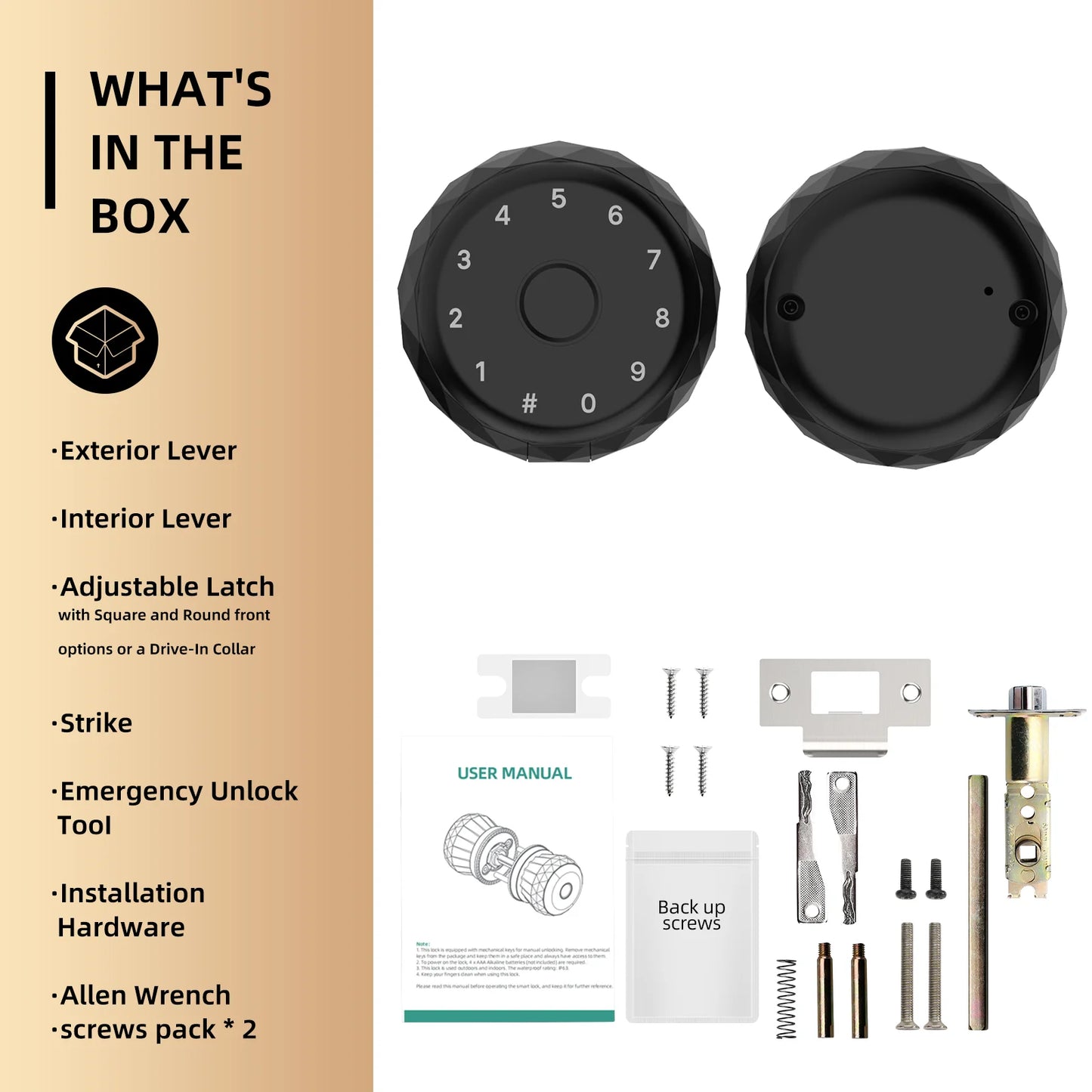Viladepot Smart Lock With Fingerprint Keypad Bluetooth App Control