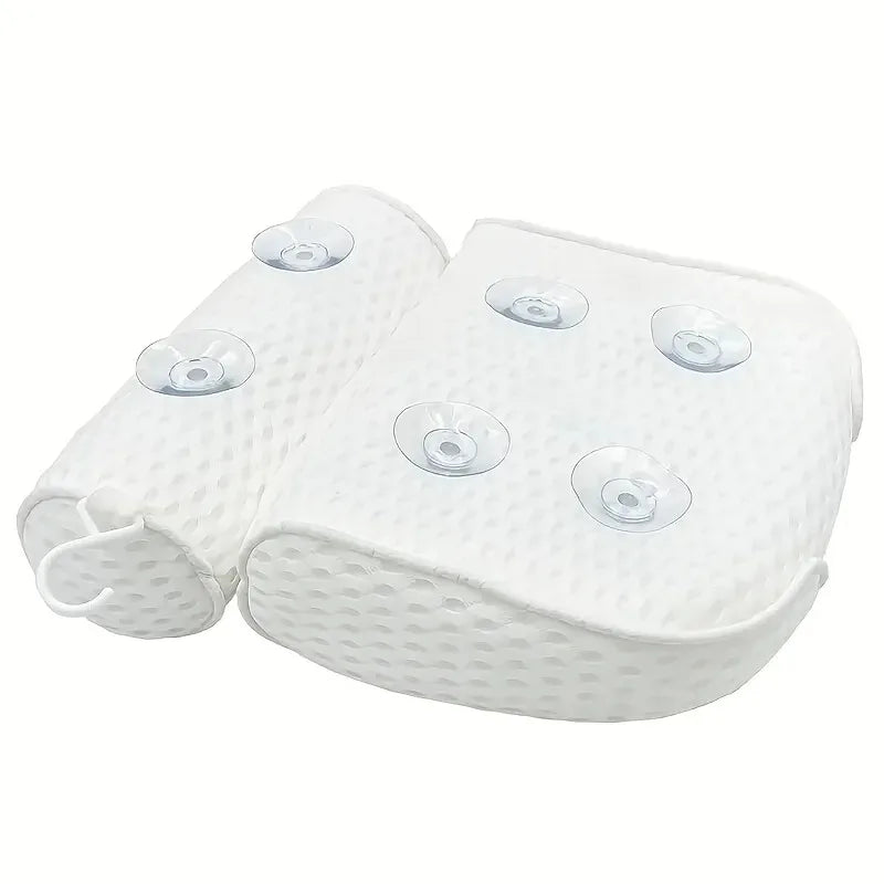 Bath Pillow With 4D Air Mesh Back Support Bathtub Spa