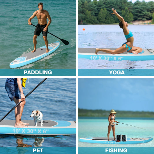 CADALENE Inflatable Stand Up Paddle Board For Adults Anti Slip EVA Deck