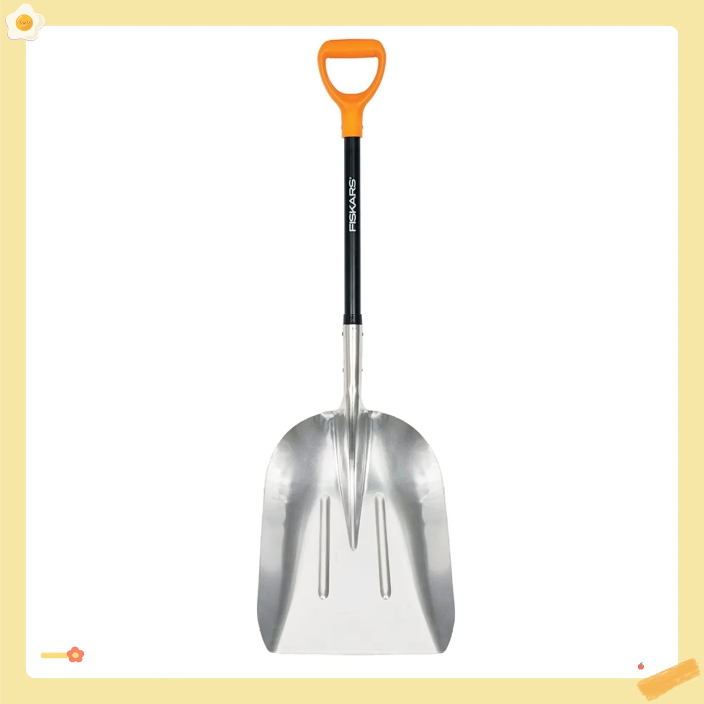 Durable Metal and Fiberglass Scoop Shovel for Heavy Duty Tasks