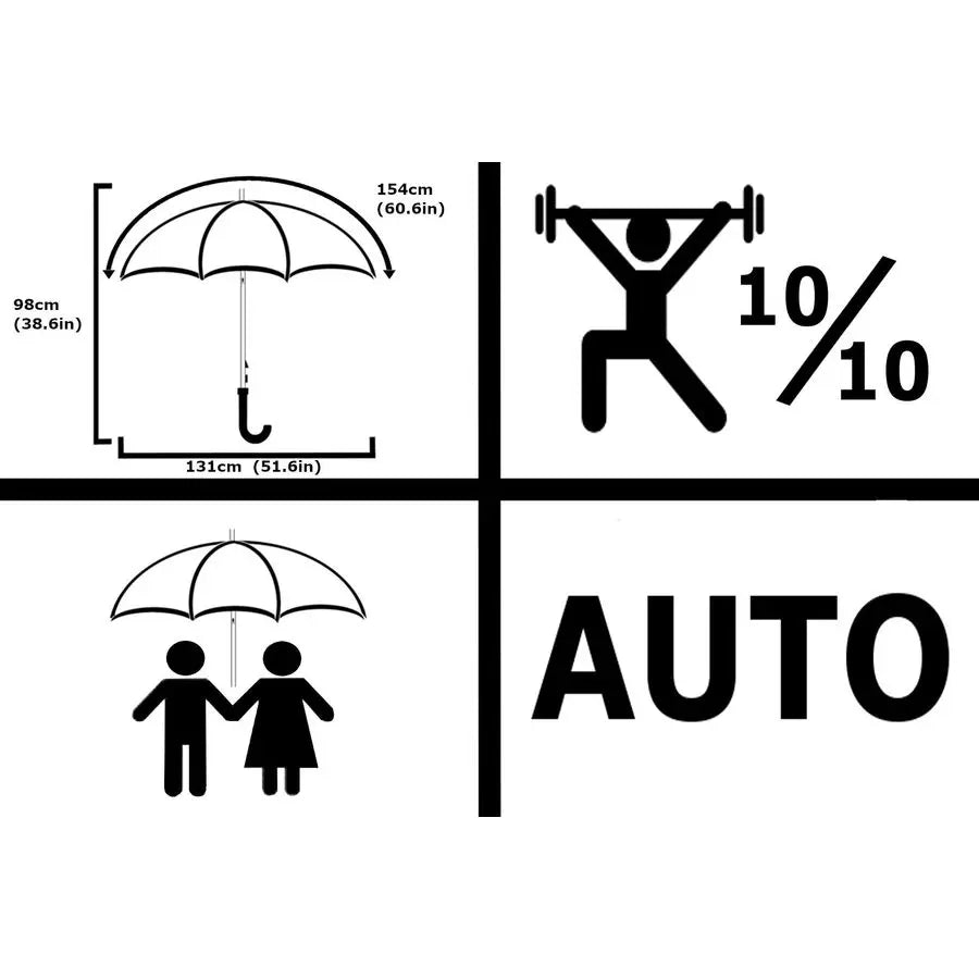 Sturdy Golf Umbrella Windproof Heavy-Duty With Reinforced Fiberglass