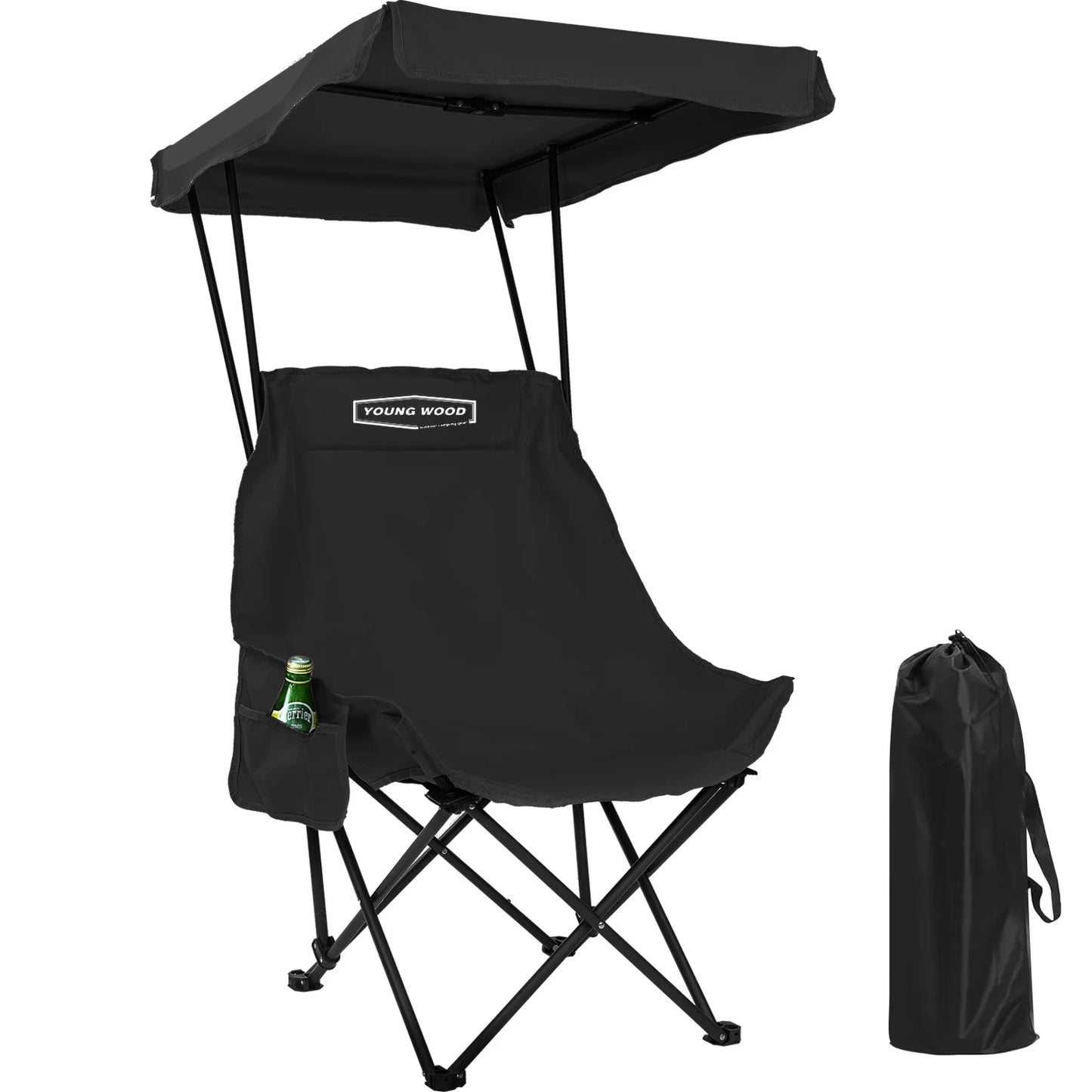 GERC Portable Camping Chair With Shade Canopy Foldable And Lightweight