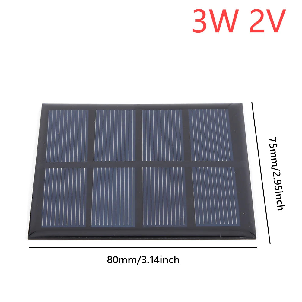 APWIKOGER Solar Panel 3W 5V Portable Charger Outdoor Use