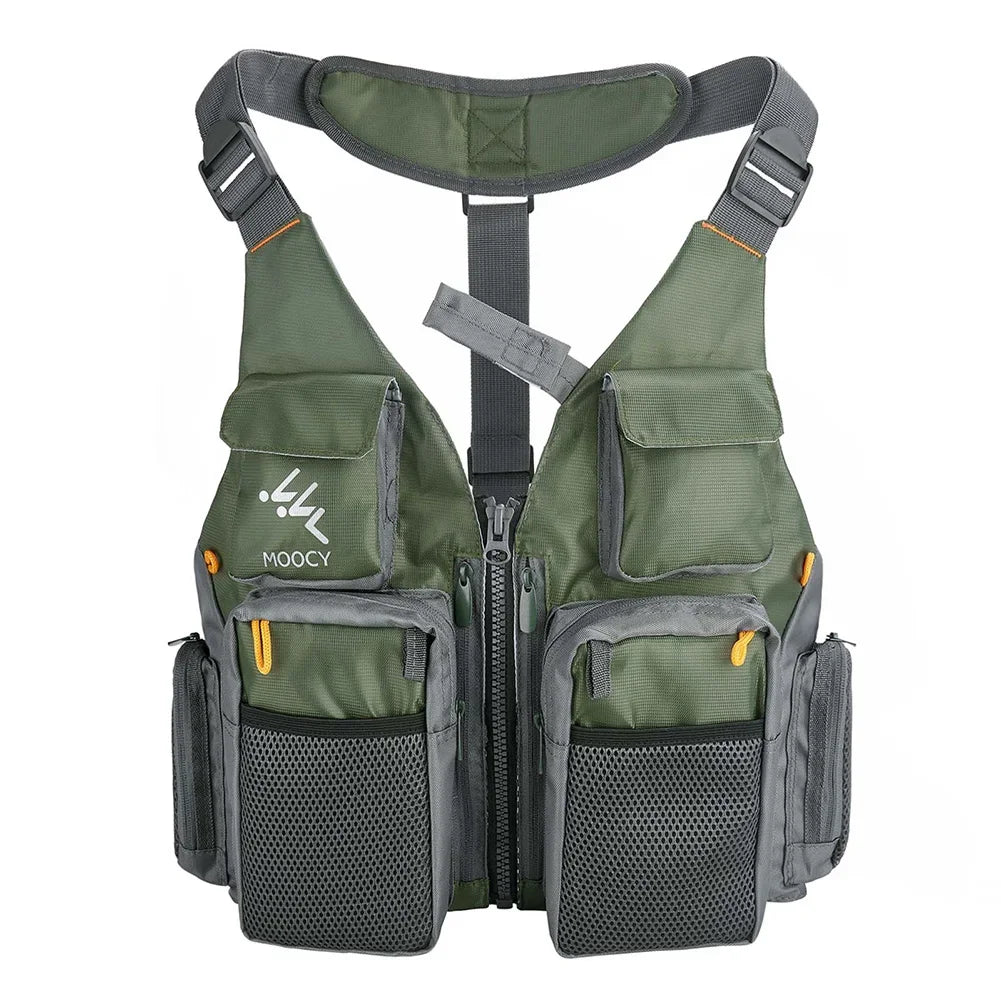 JOCESTYLE Breathable Fishing Vest With Zipper Pockets For Outdoors