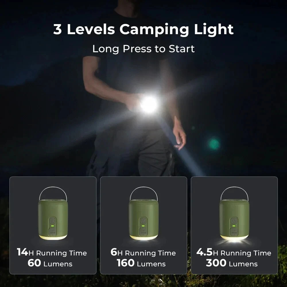 Air Pump With Camping Lantern 4.5kPa For Inflatable Gear
