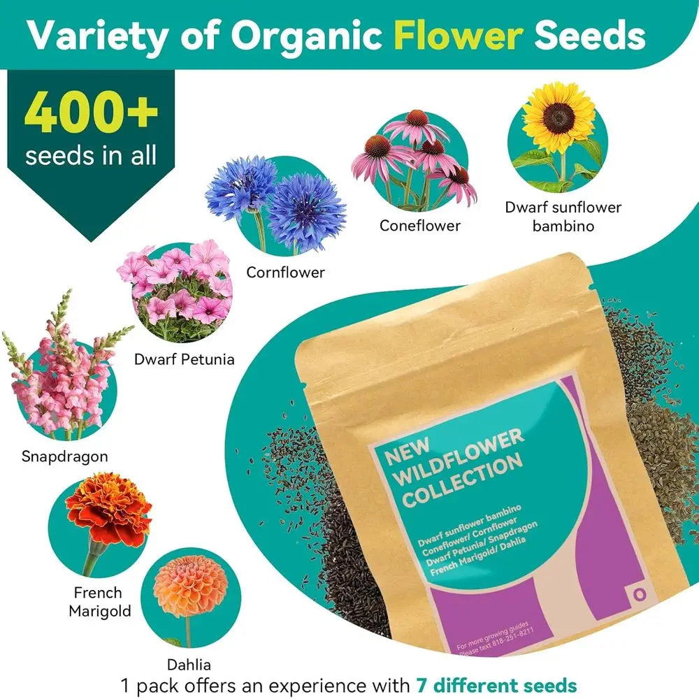 Indoor Hydroponic Garden Kit With 400+ Seeds And Pods