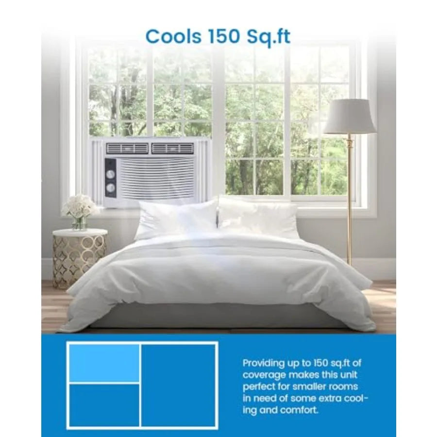 5000 BTU Window Air Conditioner For Small Rooms 110V