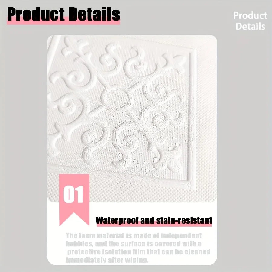 3D Ceiling Wallpaper Self Adhesive Wall Decor Foam Design Sticker