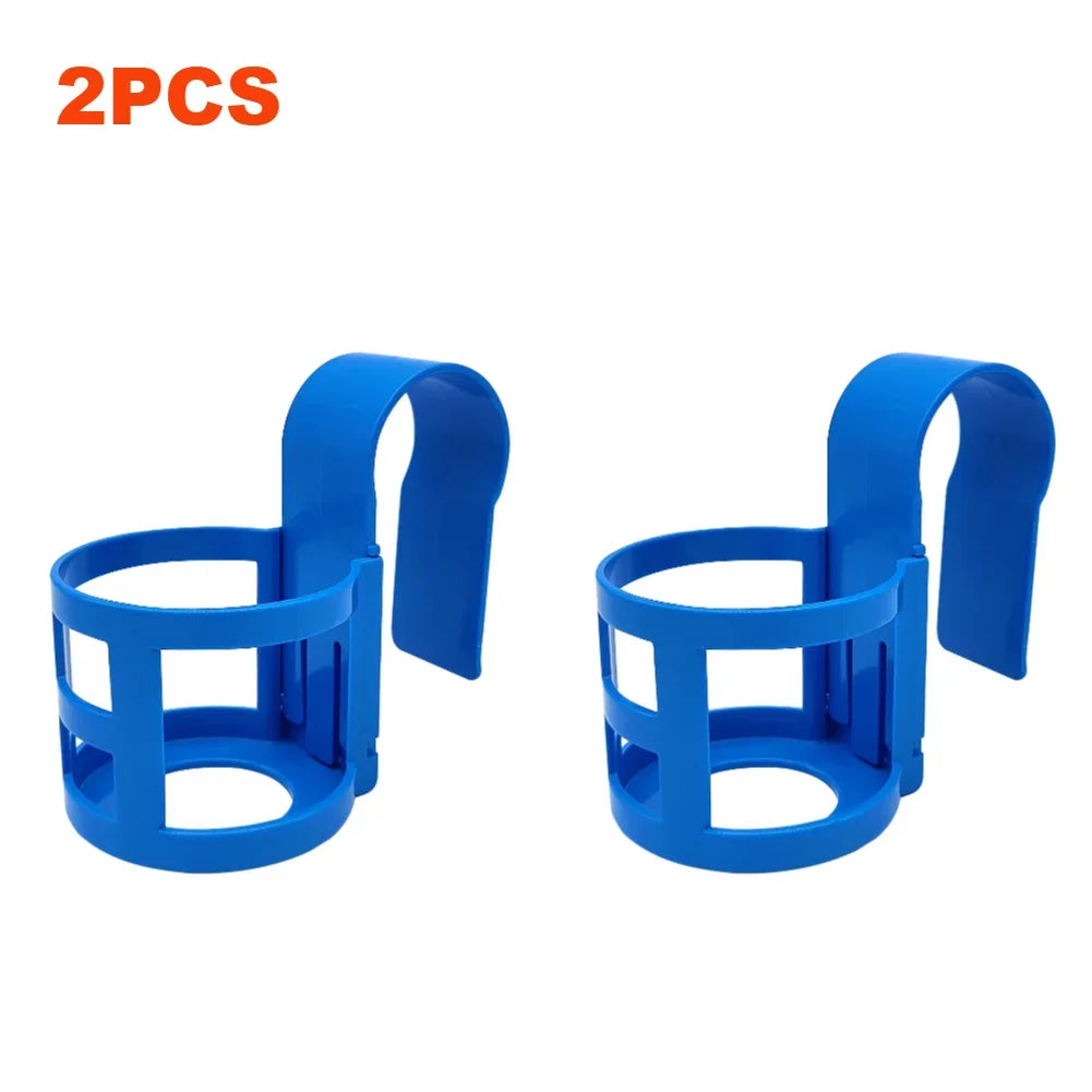 Pool Storage Basket with Cup Holders All-Around Organizer Swimming Pool Hanging Storage Basket Above Ground Pool Accessories