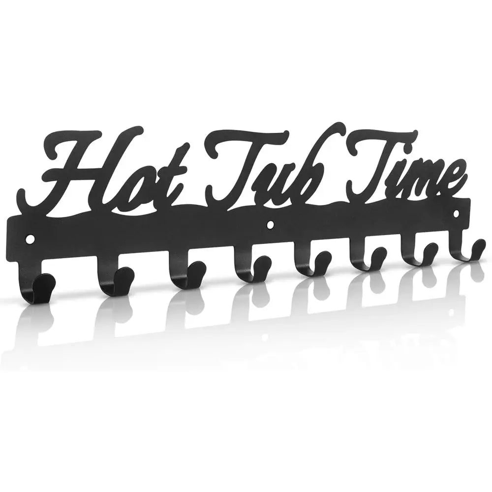 Outdoor Wall Mounted Towel Rack Eight Hooks For Hot Tub