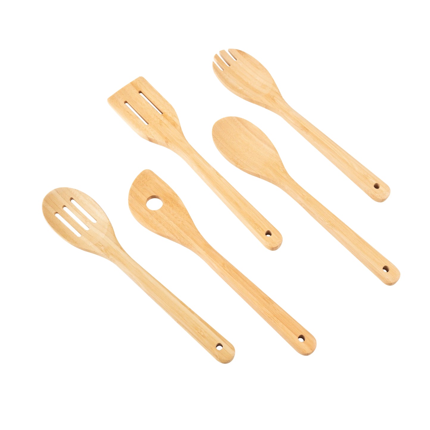 Bamboo Kitchen Utensil Set Five Piece Spoons For Cooking